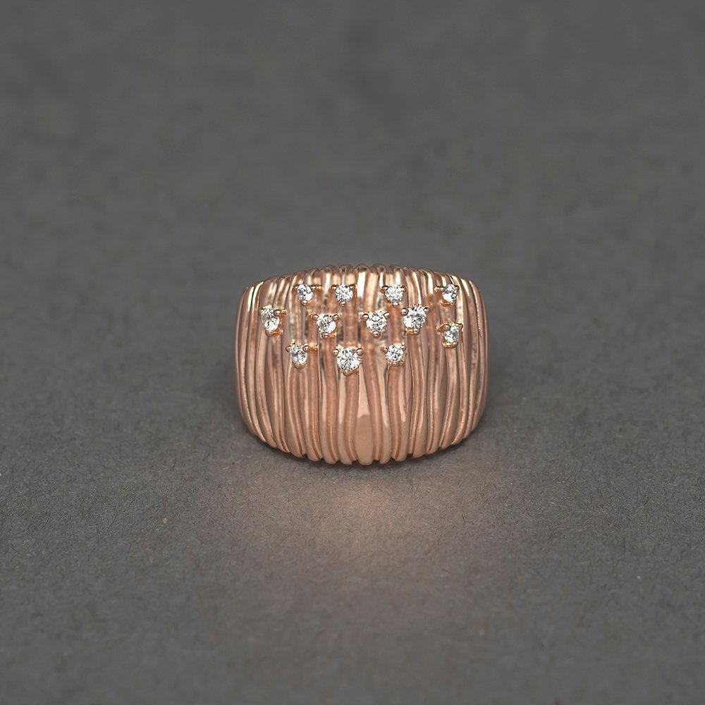 Rose Gold Plated Sterling Silver With White Cz